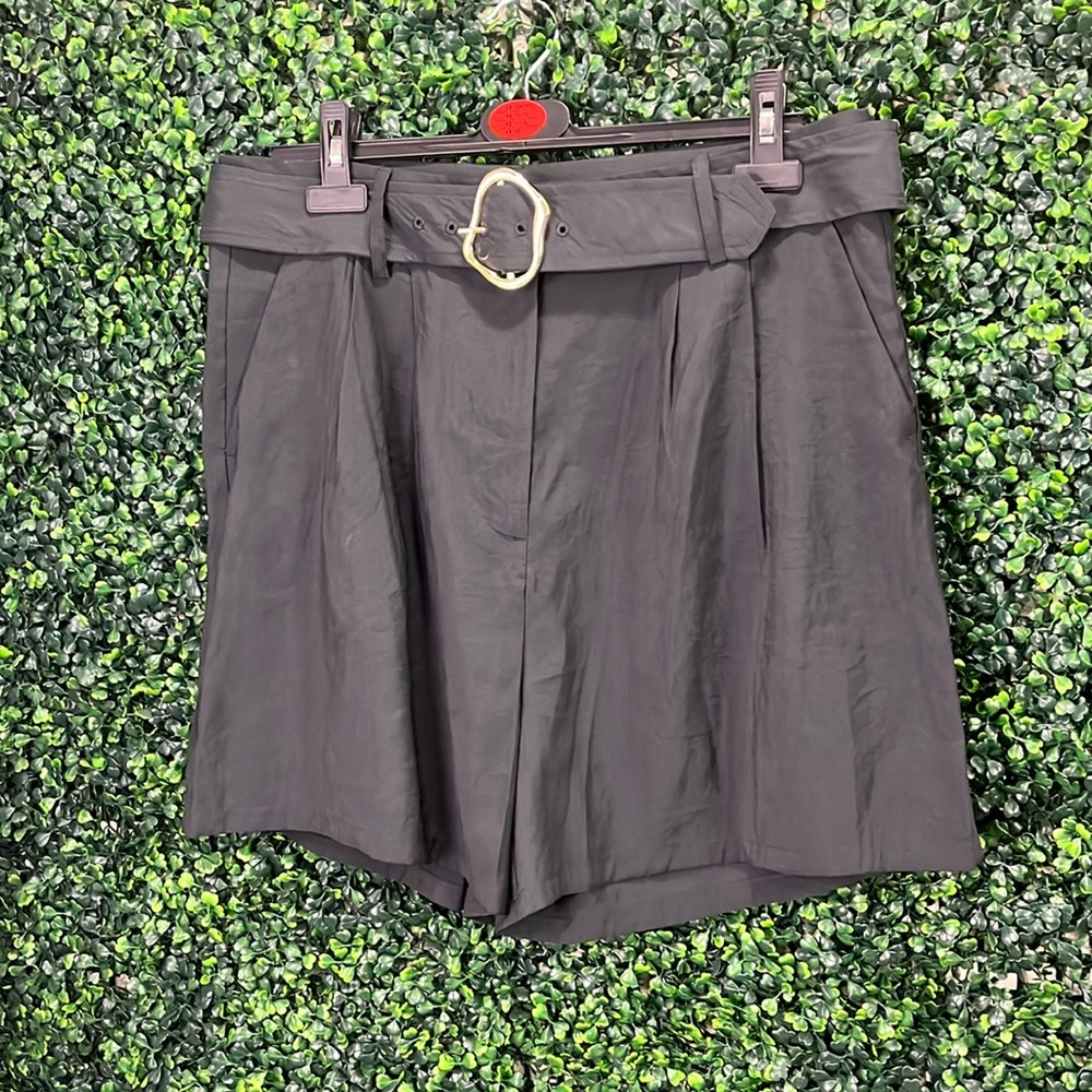 Black High Waisted Short With Belt size 10 & 12